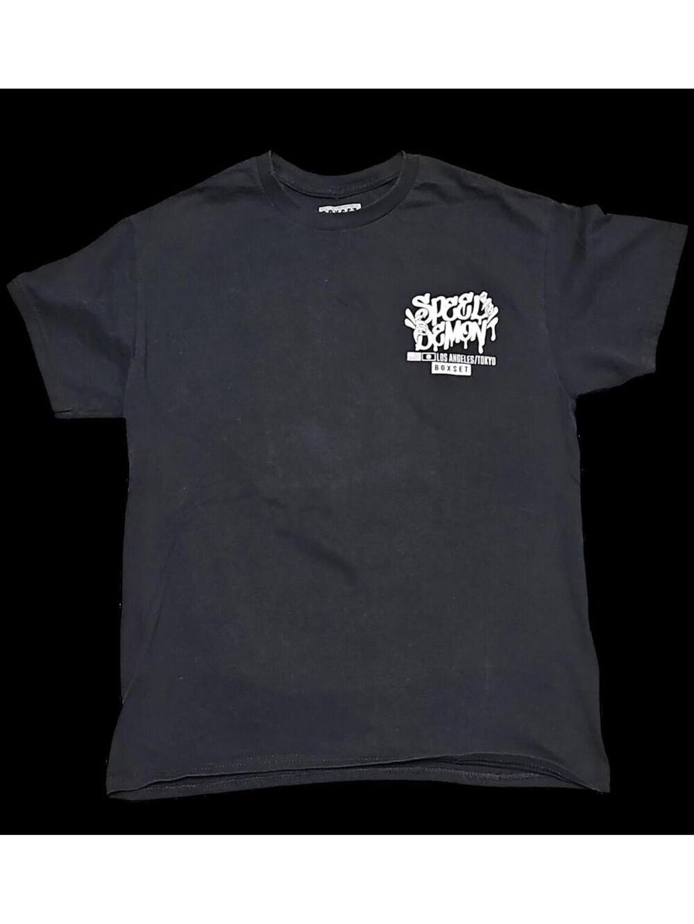 Speed Demon Black Graphic T-Shirt Men's Medium Car Streetwear Boxset Apparel